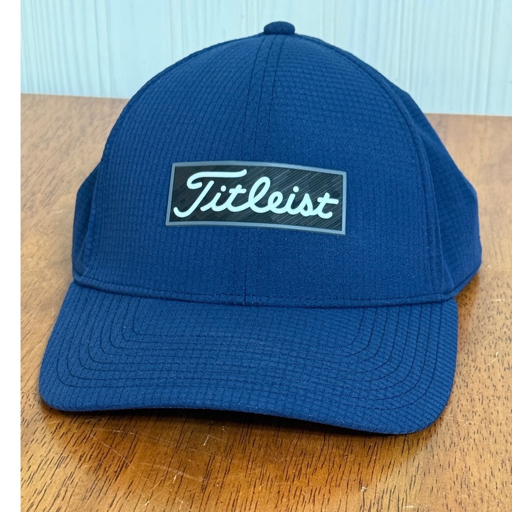 Titleist Navy Snapback Golf Hat Cap Polyester Logo Unisex Adults - Picture 10 of 10